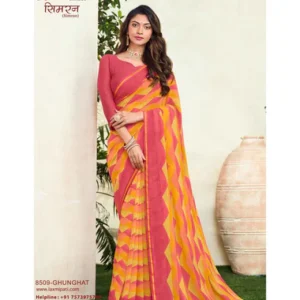 Laxmipati Simarn 8509 Georgette Multicolor Saree